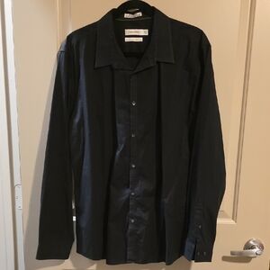 Calvin Klein Men's Dark Gray Dress Shirt